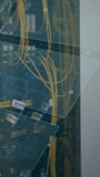 Animation of interface with data processing over female engineer working at server room. Computer interface and business data storage technology concept - Powered by Shutterstock - Get 15% off with code: PIKWIZARD15