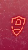 Digital security lock animation over red background with connecting network lines. technology, cybersecurity, encryption, connection, communication, internet - Powered by Shutterstock - Get 15% off with code: PIKWIZARD15