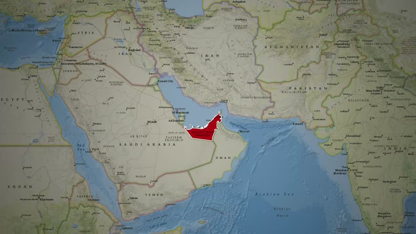 Motion Graphics Animation of Airplane Flying from UAE Territory to UK Region