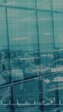Animation of financial data processing over cityscape. Global finances, computing and digital interface concept digitally generated video. - Powered by Shutterstock - Get 15% off with code: PIKWIZARD15