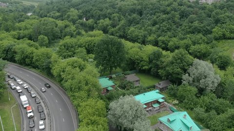 Drone Flying over Museum Reserve Podolsk