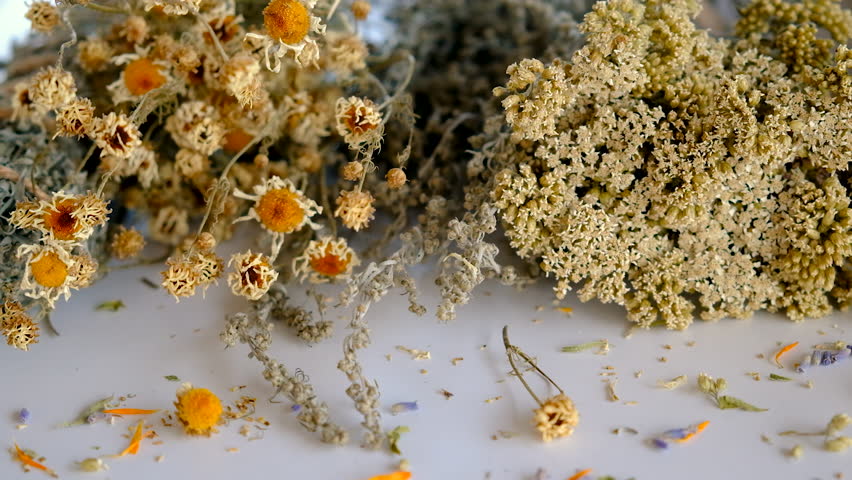 Dried medicinal herbs and flowers. Selective focus. nature.