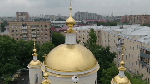 Aerial Flight near Trinity Cathedral Dome