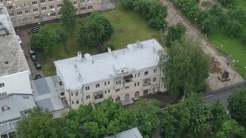 Aerial Orbit over Residential Neighborhood