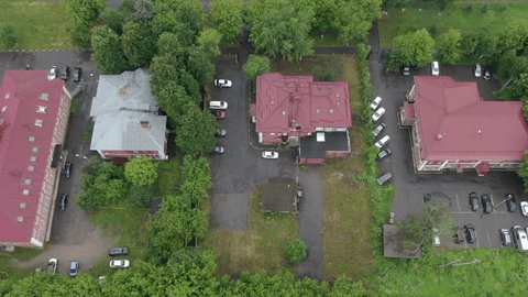Drone Ascending Pulling Back over Residential Area