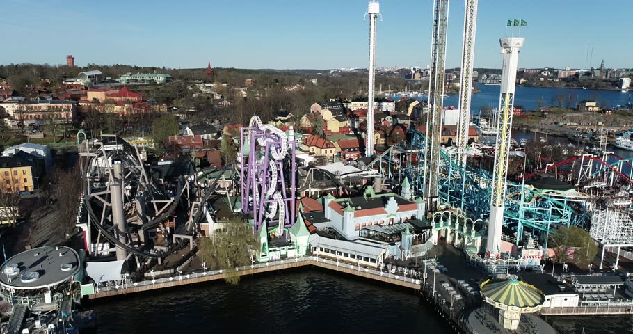 Amusement Park in Stockholm, Sweden. Grona Lund