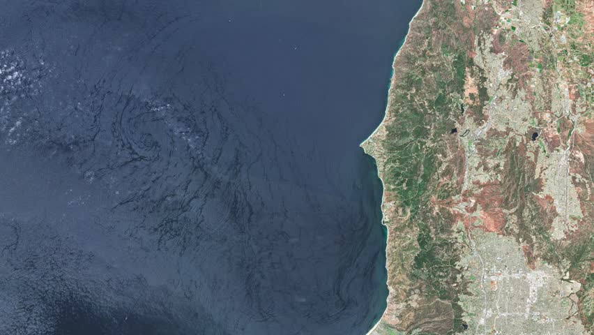 Satellite Video of Los Angeles Urban Area