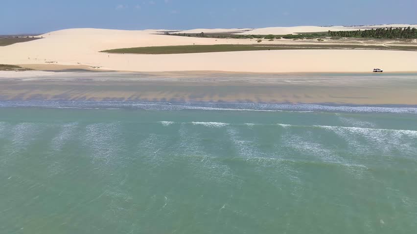 Dunes meeting the sea in jericoacoara national park