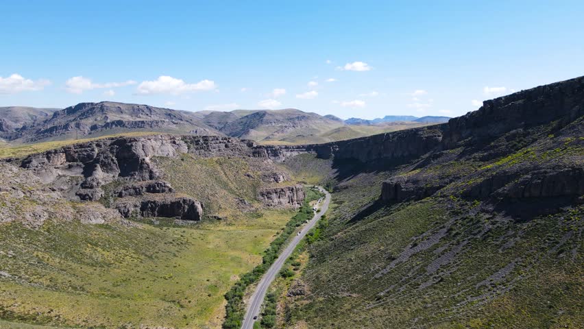 road in a stone canyon. road in a gorge. mountain road