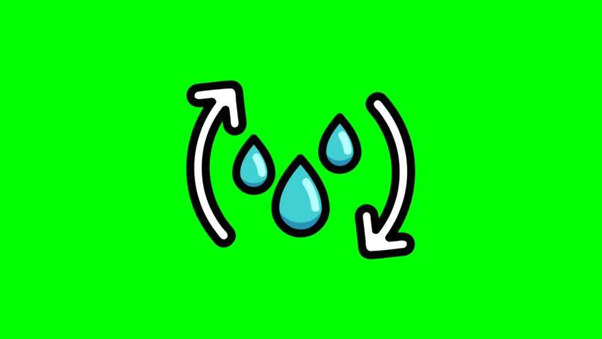 Earth day icon 4K animation with green screen background 