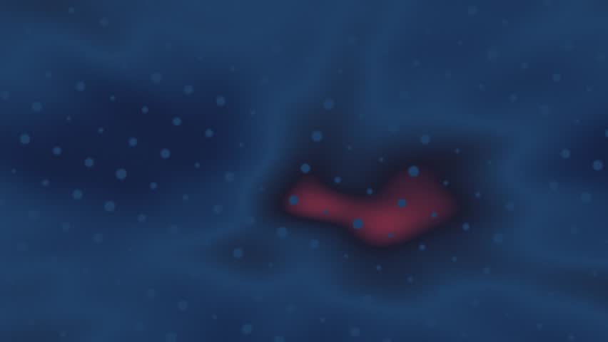 Abstract Red Blue Blob Shapes With Small Blue Dots Motion Loop