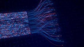 Binary Code Zeros Ones Data Flow Neural Network Visualization with Digital Nodes, Big Data AI Machine Learning Algorithm System, Digital Technology Background for Artificial Intelligence Concept - Powered by Shutterstock - Get 15% off with code: PIKWIZARD15