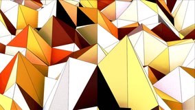 abstract yellow triangle background. Abstract background with polygonal surface from concrete or plastic and metallic lines and spheres as net. Animation of seamless loop.	
 - Powered by Shutterstock - Get 15% off with code: PIKWIZARD15