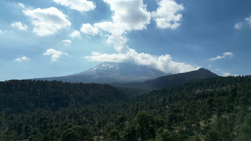 Majestic Mountain Landscape with Clouds.