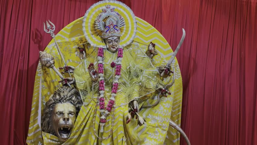 Goddess Durga, representing strength, protection, and divine feminine power