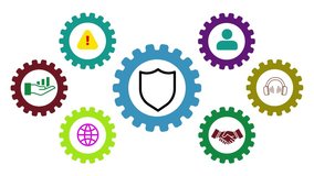 Technical support and customer service concept on the white background. Business technology solutions for global support, service management. 4k video animation. - Powered by Shutterstock - Get 15% off with code: PIKWIZARD15