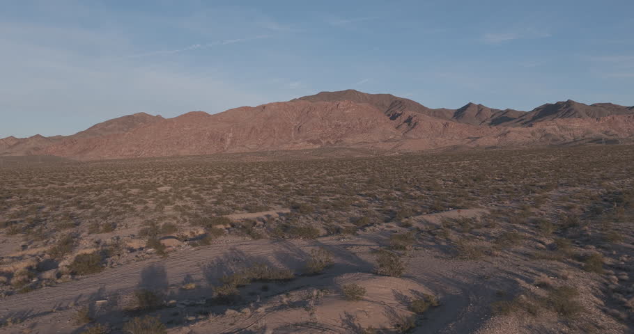 Aerial of Searchlight Nevada desert near Lake Mojave