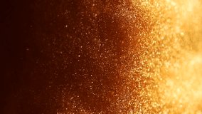 Gold particles floating background, Liquid gold, golden abstract backdrop. Golden dust abstract backdrop. Beautiful metallic yellow texture, swirls. Metallic paint closeup. Art Wallpaper waves surface - Powered by Shutterstock - Get 15% off with code: PIKWIZARD15