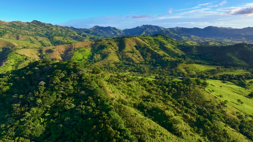 A magnificent mountain landscape in the Dominican Republic