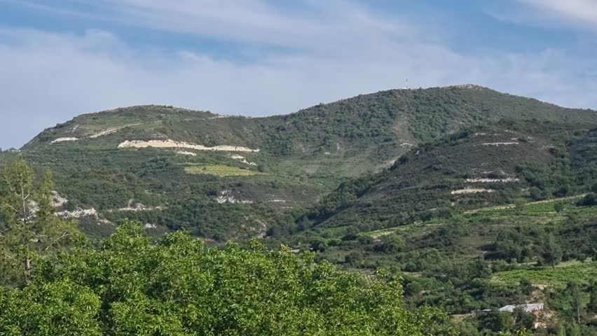 Forested rolling hills in Cyprus Troodos mountains