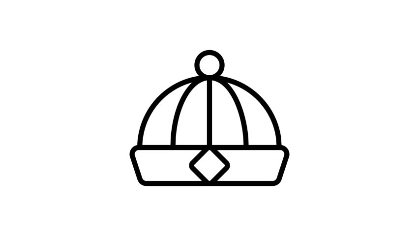 Grab this visually perfect animated icon of chinese cap, chinese traditional hat animated vector design