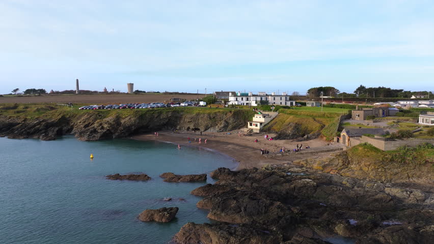 4K Cinematic drone footage of the Tower Bay Beach - 61
