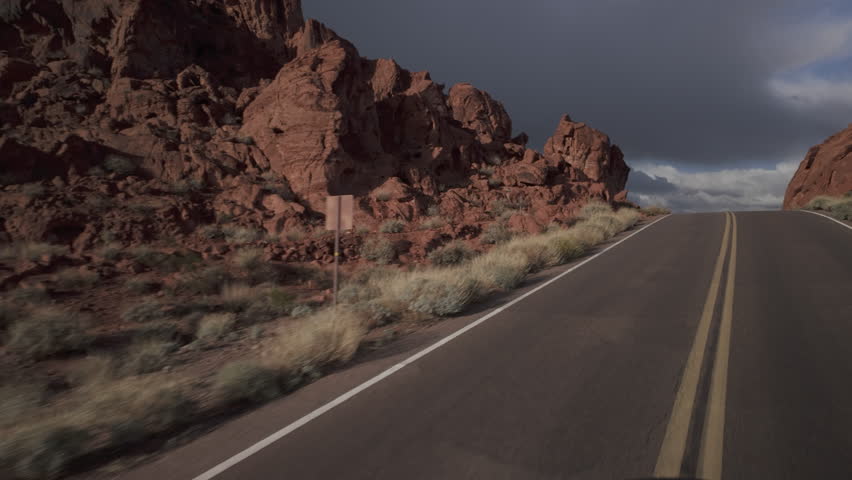 Nevada desert storm clouds at Valley of Fire State Park