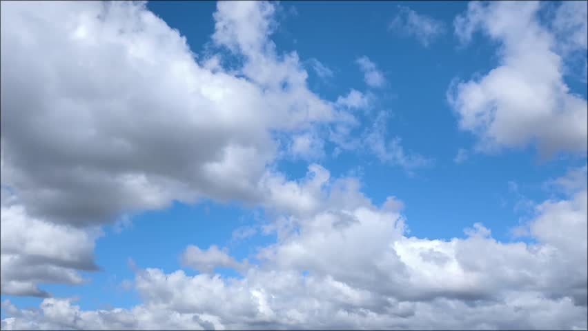 Afternoon sky full of bright clouds