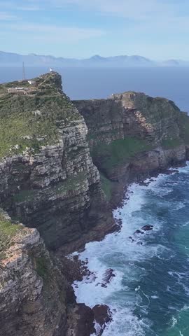 Famous Cape Point At Cape Town in South Africa. Table Mountain National Park. Famous Cape Point. Cape Town South Africa. Tourism Travel. Stunning Skyline.