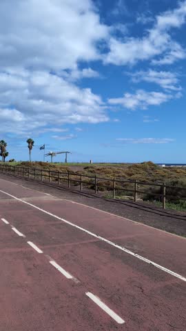Morro Jable Beach with Sperm Whale Skeleton and Lighthouse, Fuerteventura, Spain