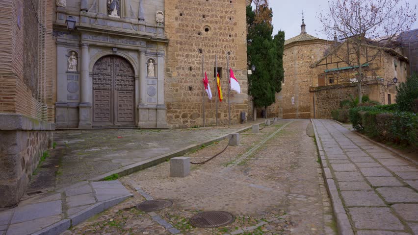 Medieval Catholic church in the center of the unesco city of Toledo, Castilla la Mancha.