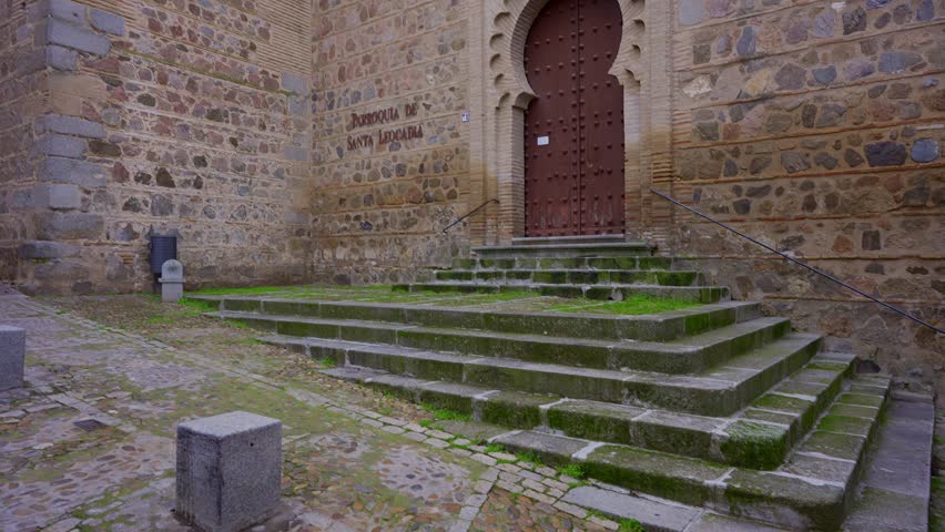 Medieval Catholic church in the center of the unesco city of Toledo, Castilla la Mancha.