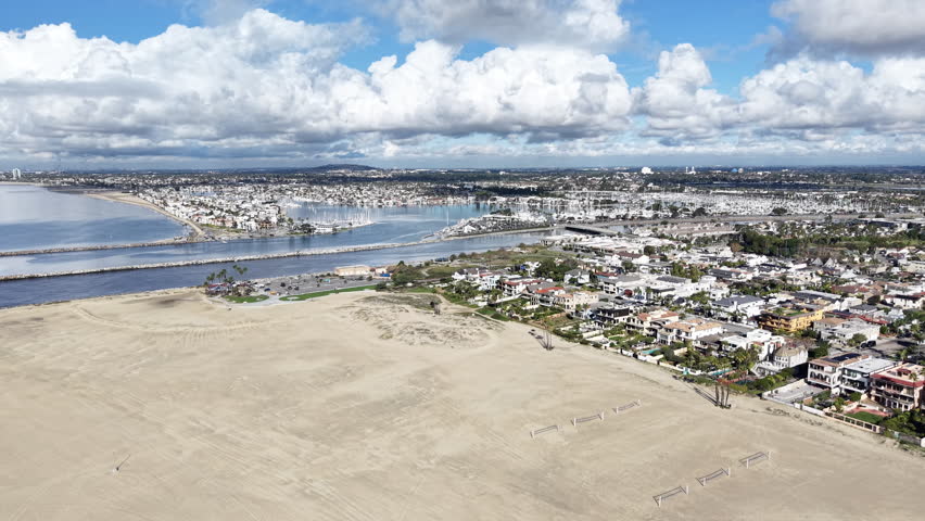 Seal Beach Coastline with Long Beach Skyline Background