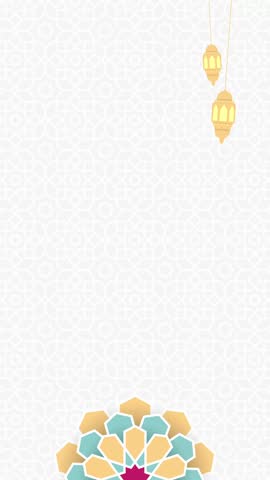 Islamic background vertical animated video footage with copy space, lantern and mosque. Suitable for ramadan kareem, eid Al Adha, eid al fitr, eid mubarak and islamic new year celebration background