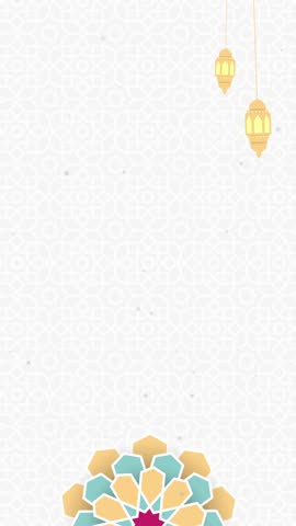 Islamic background vertical animated video footage with copy space, lantern and mosque. Suitable for ramadan kareem, eid Al Adha, eid al fitr, eid mubarak and islamic new year celebration background