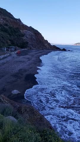 turbulent and foamy waves of the ocean