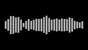 Audio waveform spectrum animation on transparent background, Soundwave audio visualizer animation with alpha channel - Powered by Shutterstock - Get 15% off with code: PIKWIZARD15