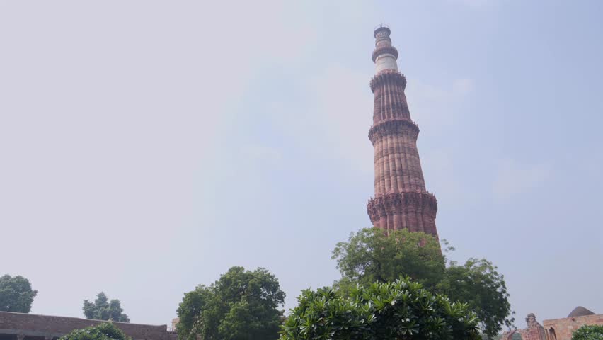 A shot of Qutub Minar Historic Monument in Delhi India