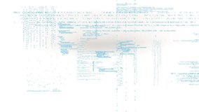 Animation of computer language and cardboard box over white background. Digital composite, multiple exposure, coding, programming language, distribution and technology concept. - Powered by Shutterstock - Get 15% off with code: PIKWIZARD15