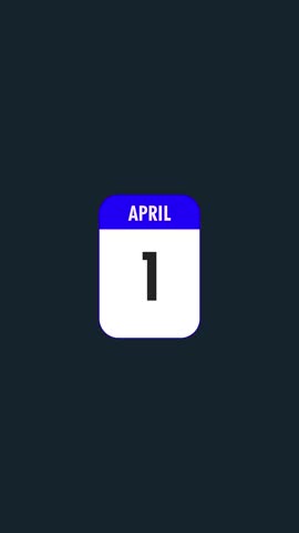 April Calendar Sheets Fluttering - Monthly Schedule Motion