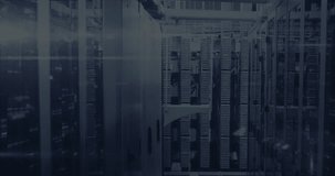 Encrypted data transfer text animation over server racks in data center. Cybersecurity, encryption, technology, network, digital, communication - Powered by Shutterstock - Get 15% off with code: PIKWIZARD15