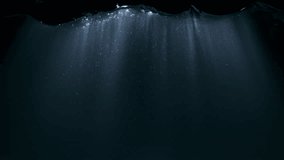 Super Slow Motion of Underwater Sun Rays Shimmering Through Dark Water at 1000fps. - Powered by Shutterstock - Get 15% off with code: PIKWIZARD15