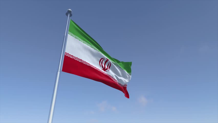 Iran Flag Waving Animation Cinematic 4K Motion Background