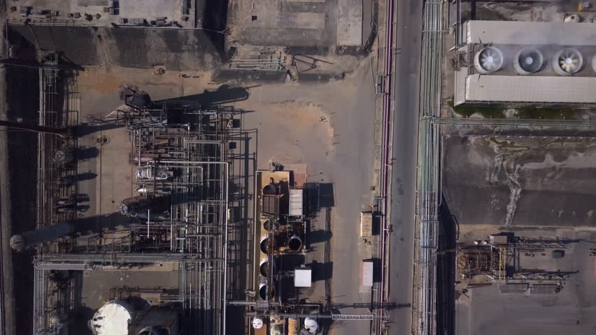 Gas and Oil Environmental Pollution, Global Warming, Long Beach California, Aerial 4K