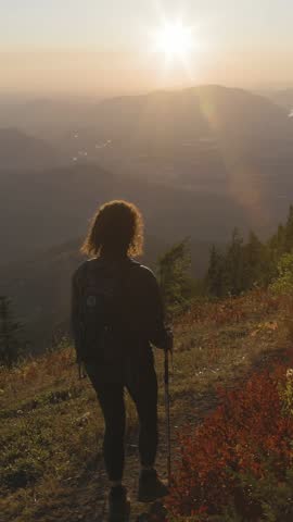 Serene Sunset Hike Through Mountain Trails of Chilliwack, British Columbia, Canada
