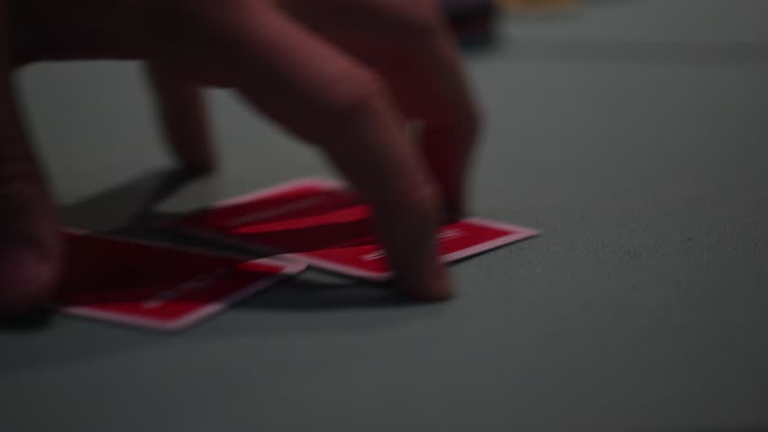 Close up view of two cards during a Texas hold 