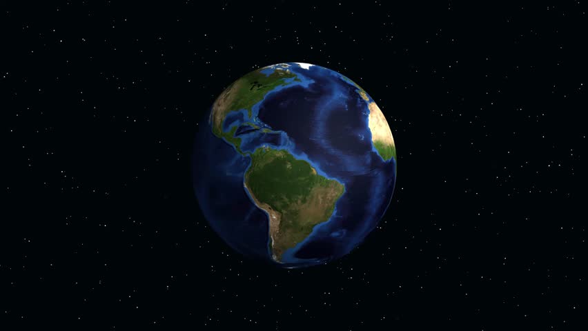 Digital globe rotates and zooms from space to Europe, pinpointing The Hague, Netherlands location