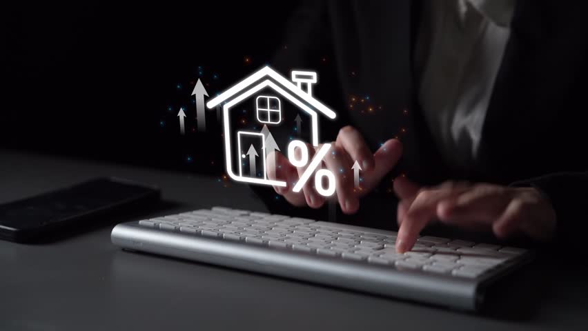 Real estate investment profit illustration showing rising house value, property return, and real estate profit growth. Real estate investment icons highlight ROI in real estate investment. Muxer
