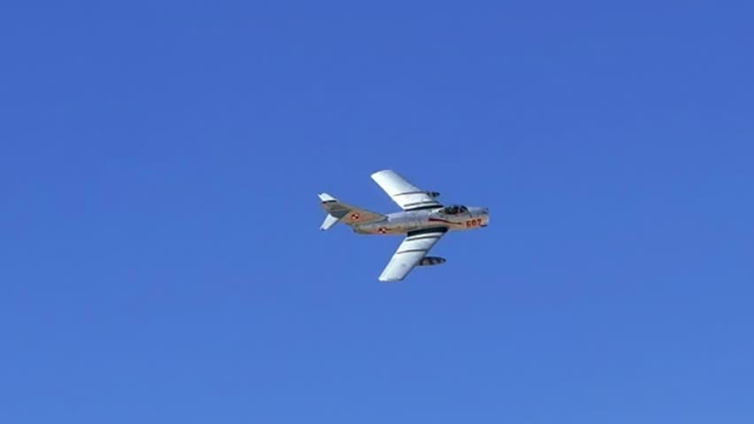 Sivrihisar Türkiye 20.09.2025 MiG-15bis, a legendary Soviet jet fighter, known for its role in the Korean War, speed, and firepower against Western aircraft.A Mig-15 BIS from the Polish Fortress