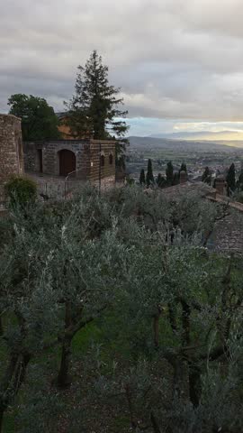 Panoramic view from the top of Spello overlooking the Umbrian Valley